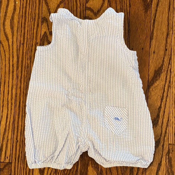 Vineyard Vines Seersucker Romper Overalls - Picture 4 of 6
